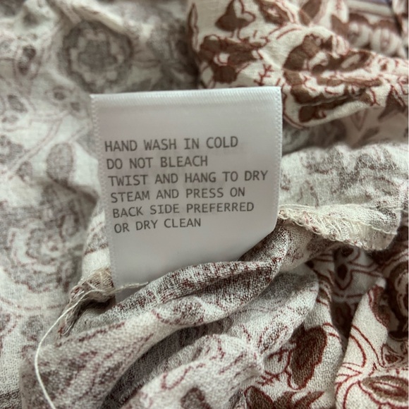 Rachel Zoe Floral Bohemian Peasant Top Women’s L - Picture 7 of 7